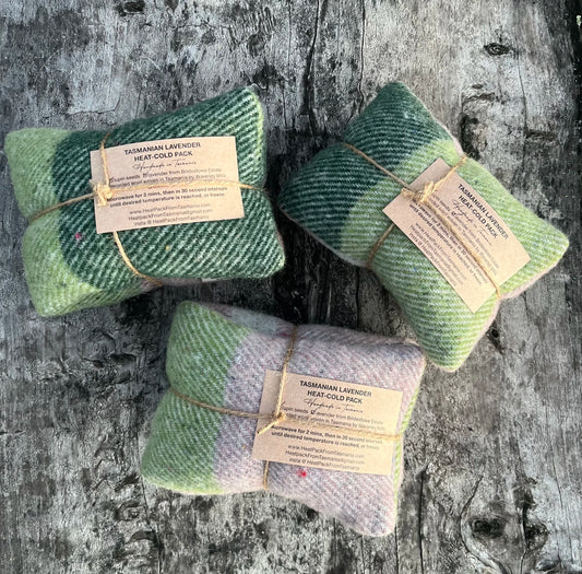 PREORDER Green & Pink Recycled Wool Heat Cold Packs