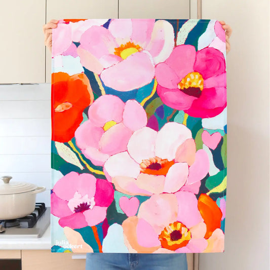 ‘Welcome to the Flowerverse' Tea Towel