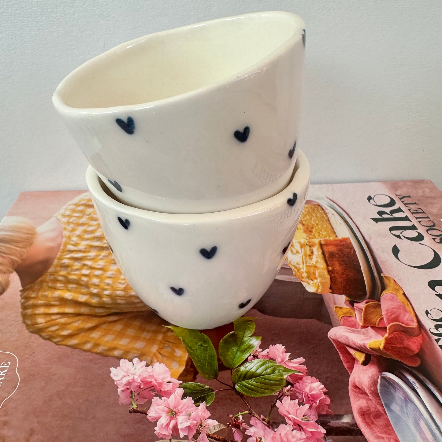 Love You Cups Set | Navy Heart