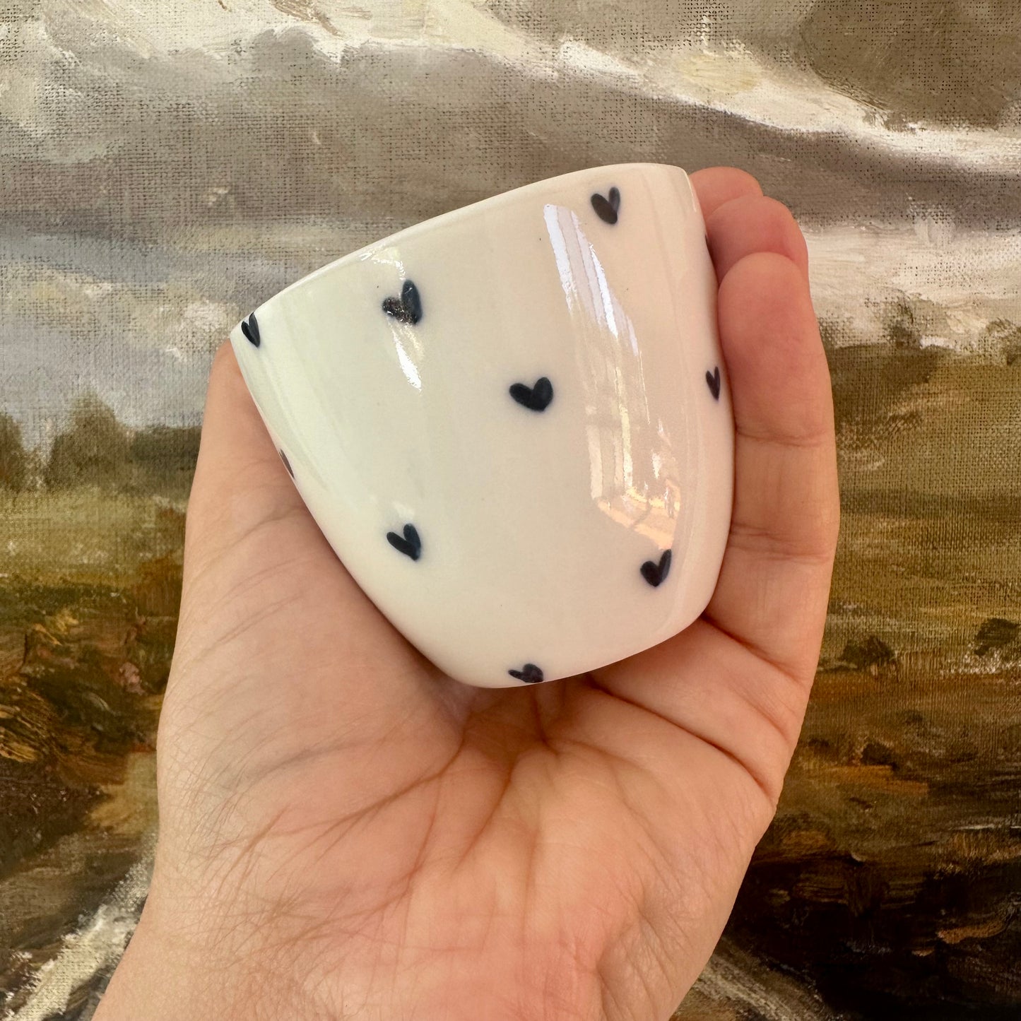 Love You Cups Set | Navy Heart