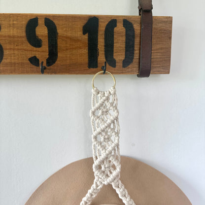 Macrame Double Hat Hanger