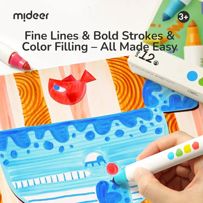 Mideer Large Fine Tip Washable Marker | 12pk