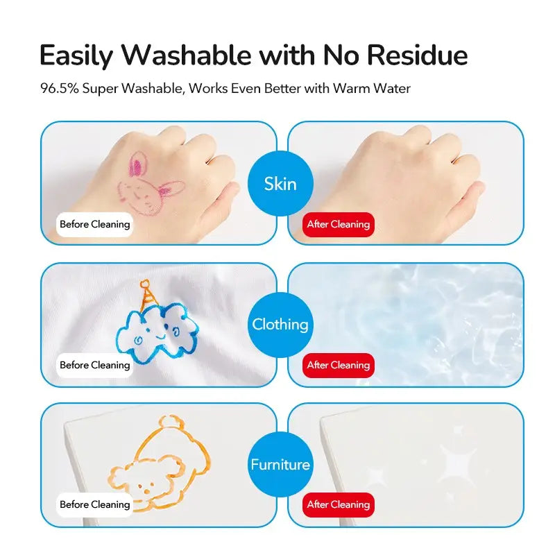 Mideer Large Fine Tip Washable Marker | 12pk