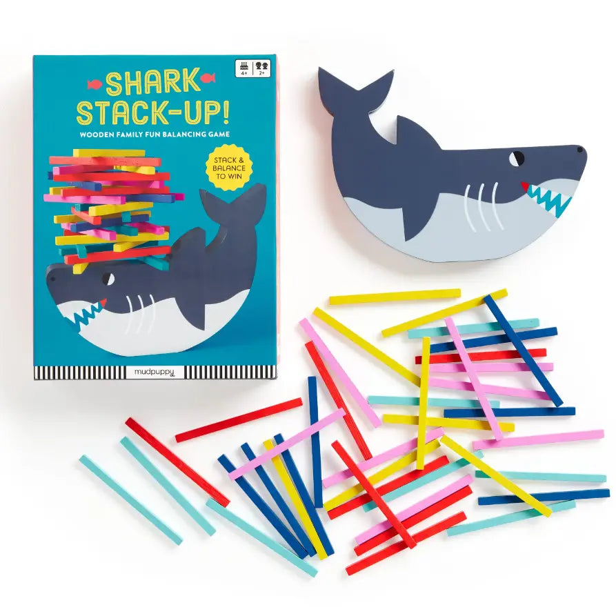 Wooden Balancing Game | Shark Stack Up