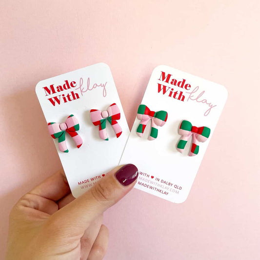 Christmas Bow Earrings