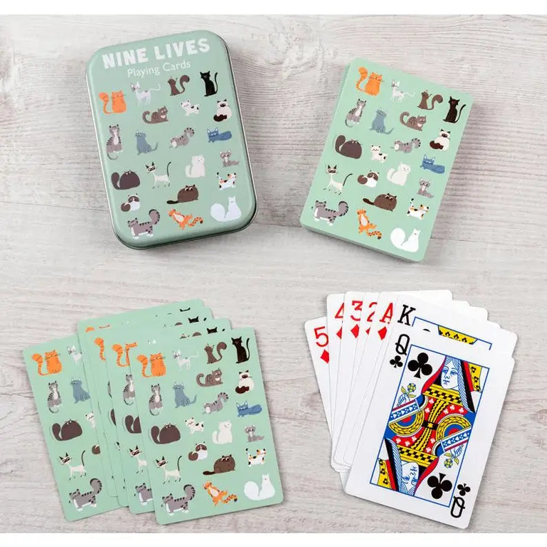 Playing Cards in a Tin | Nine Lives