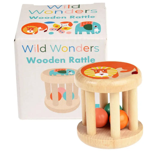 Wild Wonders Wooden Toy Rattle