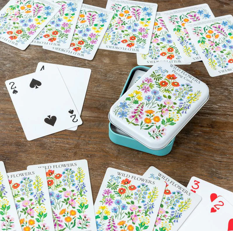 Playing Cards in a Tin | Wildflowers