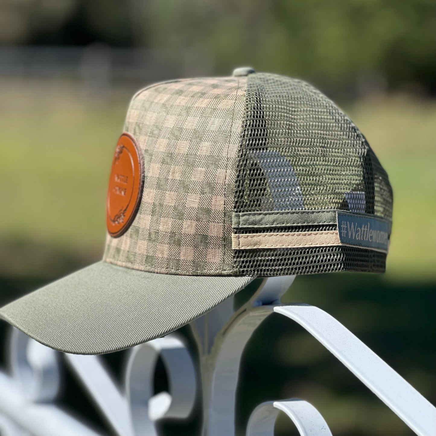 Wattle & Twine Gingham Trucker Cap