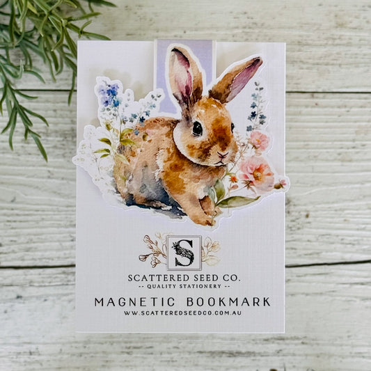 Spring Bunny Magnetic Bookmark