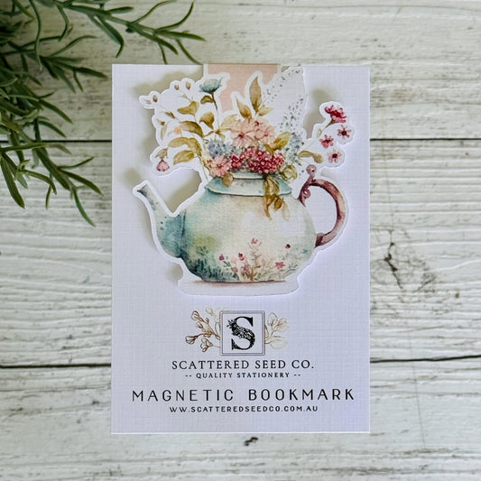 Spring Teapot Magnetic Bookmark