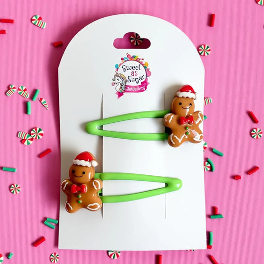 Christmas Hair Clips | Gingerbread Man