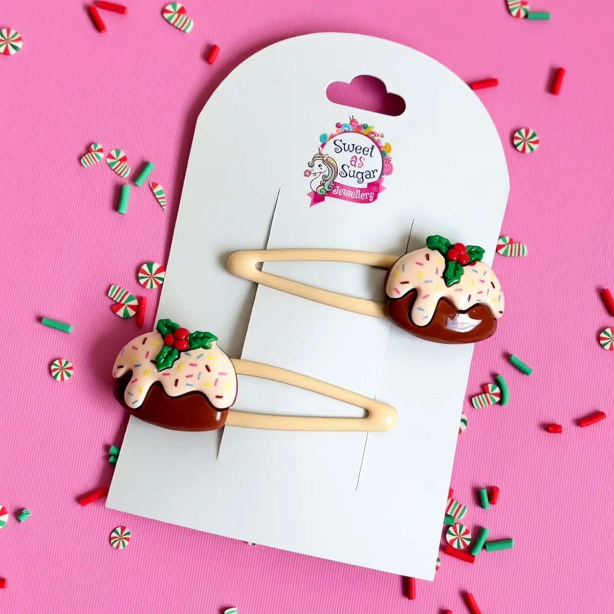 Christmas Hair Clips | Christmas Pudding