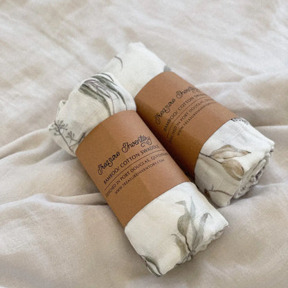 Bamboo Cotton Swaddle | Gum Leaf