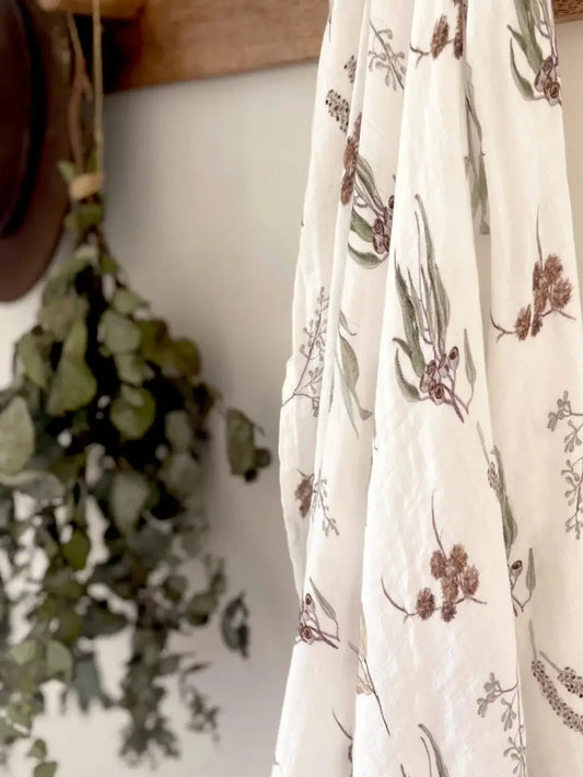 Bamboo Cotton Swaddle | Gum Leaf