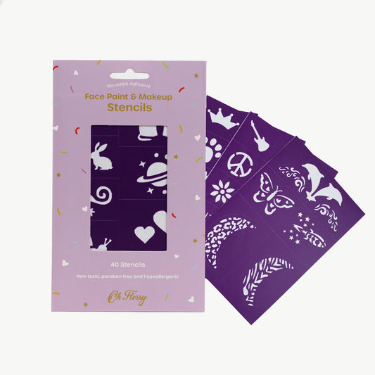 Reusable Adhesive Face Paint & Makeup Stencils | Purple