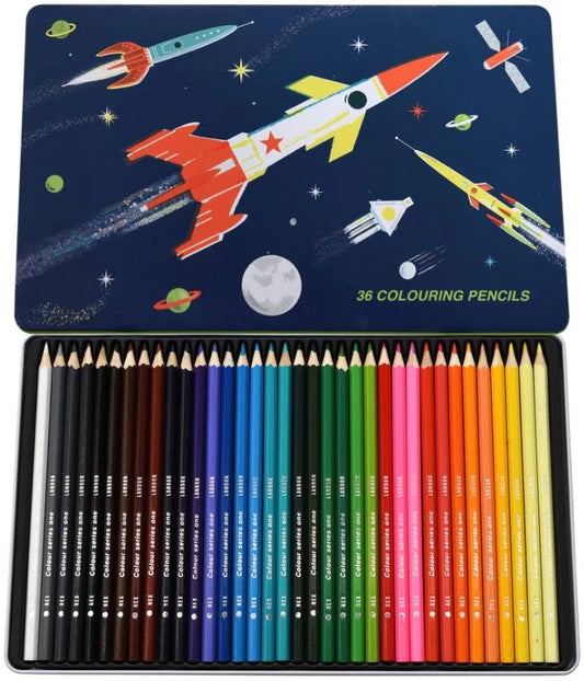 36 Colouring Pencils | Space Age
