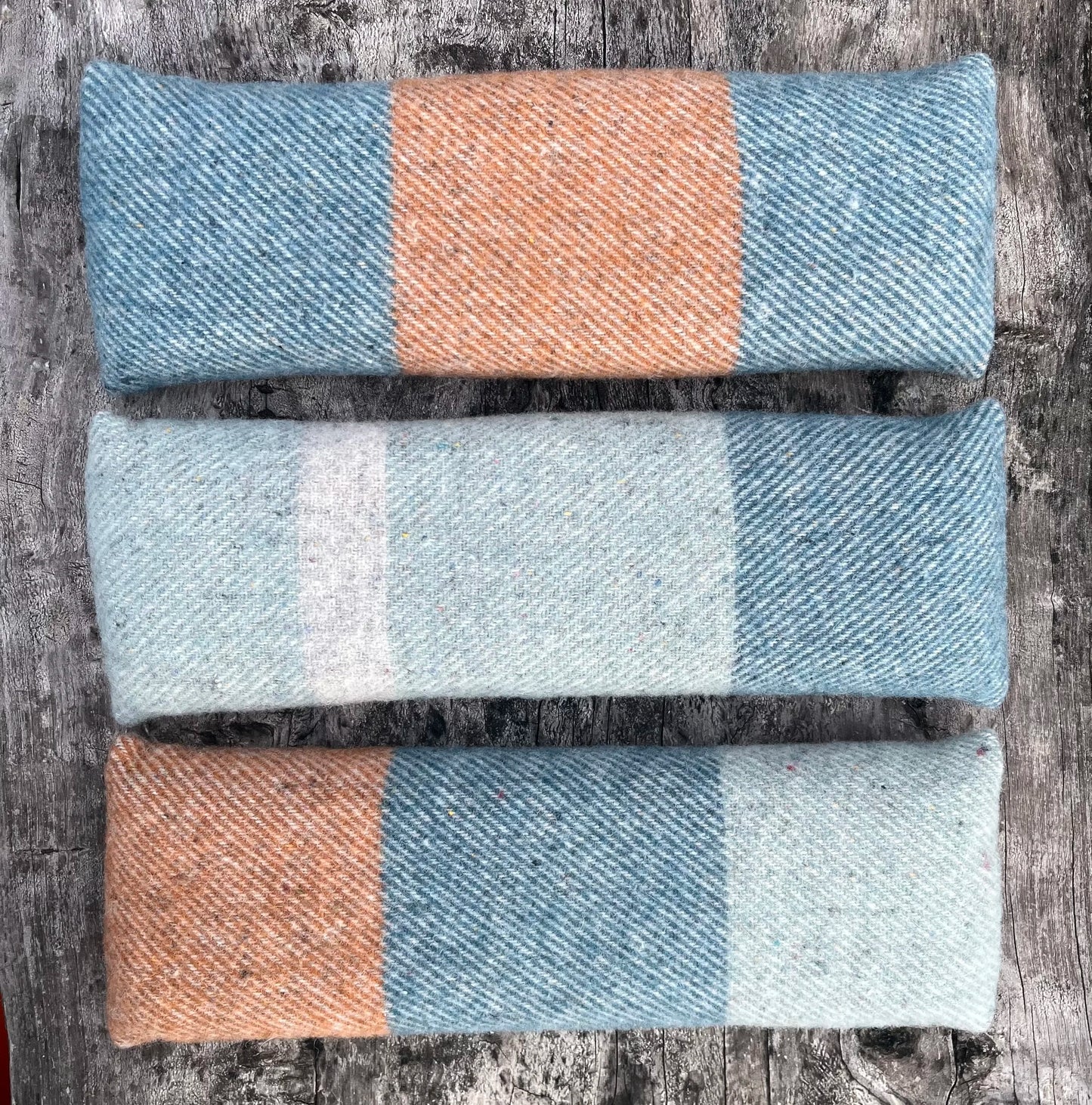 Blue & Orange Recycled Wool Heat Cold Packs