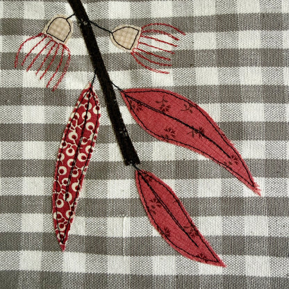 Grey Gingham Cotton Tea Towel | Flowering Gum