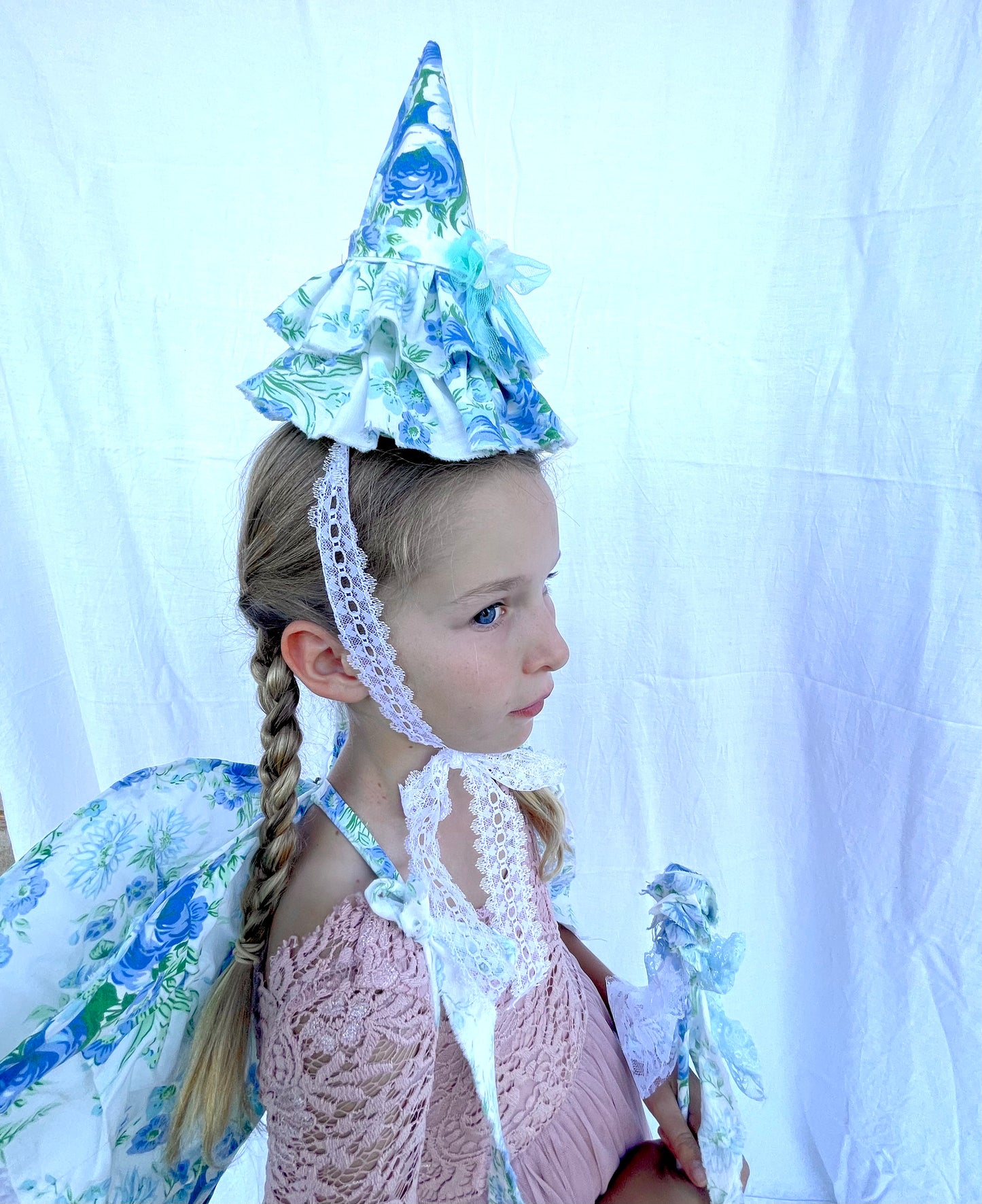 Ocean Blue Ruffle Party Hat