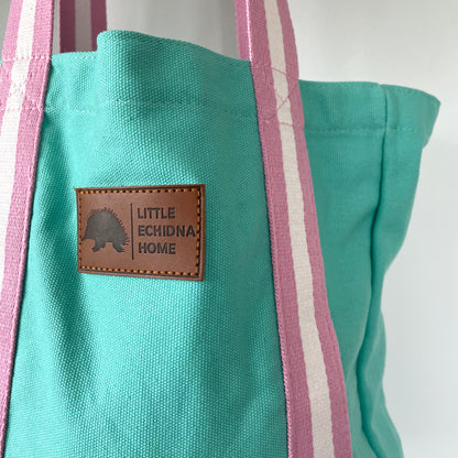 Mint & Pink '"Poppy" Tote