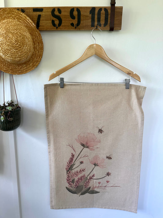 Hattie's Wildflowers Organic Tea Towel