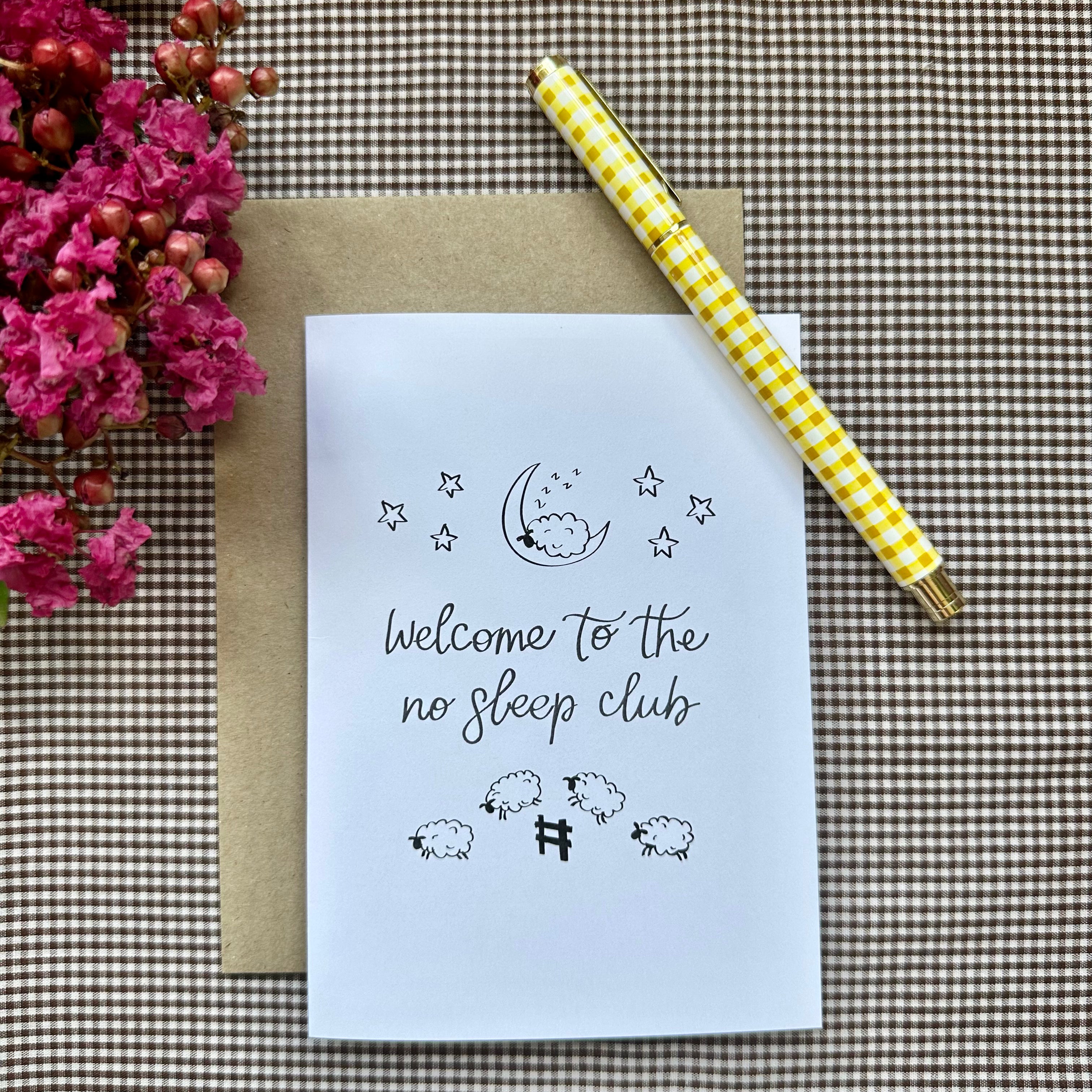 Cannot Sleep Members Card No Sleep Club Card – Wattle & Twine